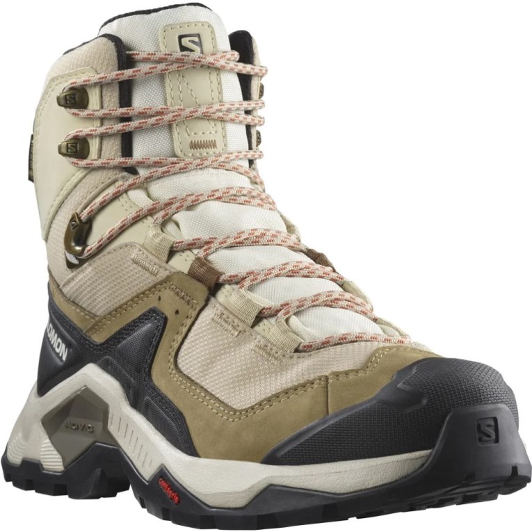 Botas Montaña Salomon Quest Element GTX Mujer Beige Verde Oliva Negros | MX QOAP198